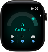 Apple Watch Series 12, alumiiniumkorpus, must toon, valmisolekuskoor 8, parema külje vaade, Digital Crown