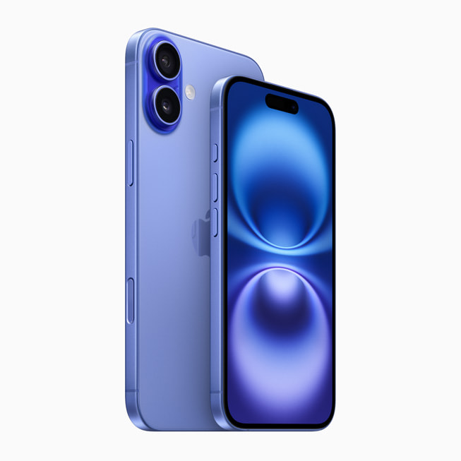 iPhone 16 Plus y iPhone 16 color ultramarino.