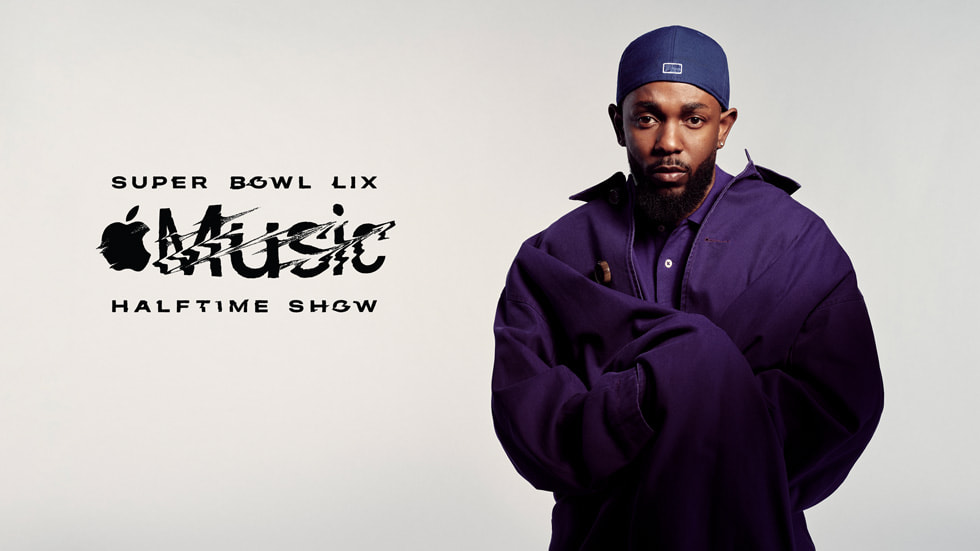 Artwork for the Apple Music Super Bowl LIX Halftime Show featuring Kendrick Lamar.