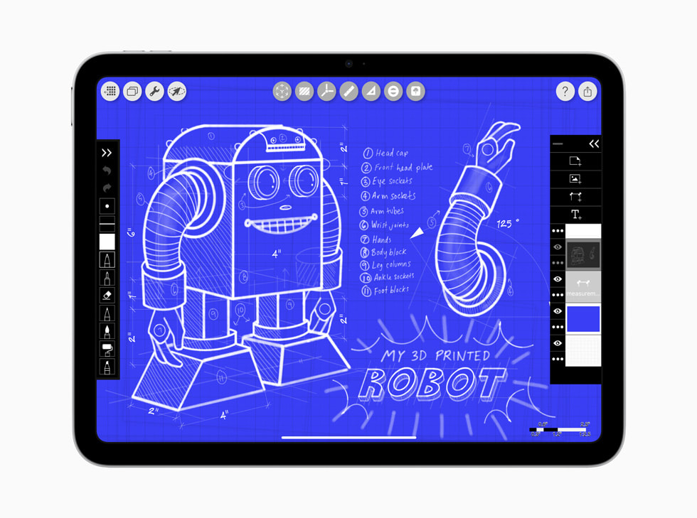 The Morpholio Trace app is shown on the new iPad with A16.