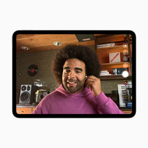 An image of a user wearing AirPods.