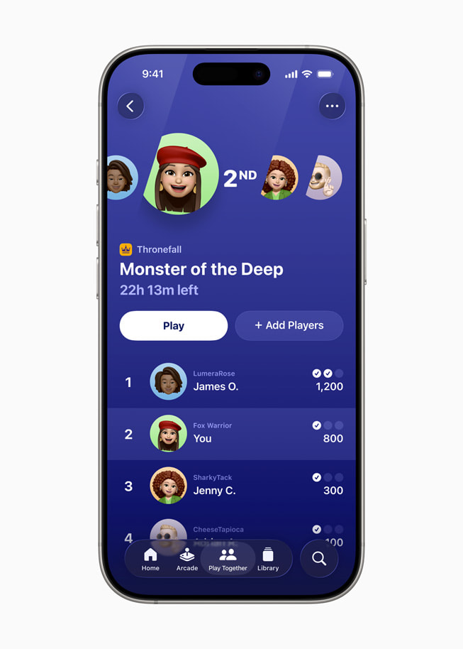 A Play Together challenge displayed on iPhone 16 Pro.