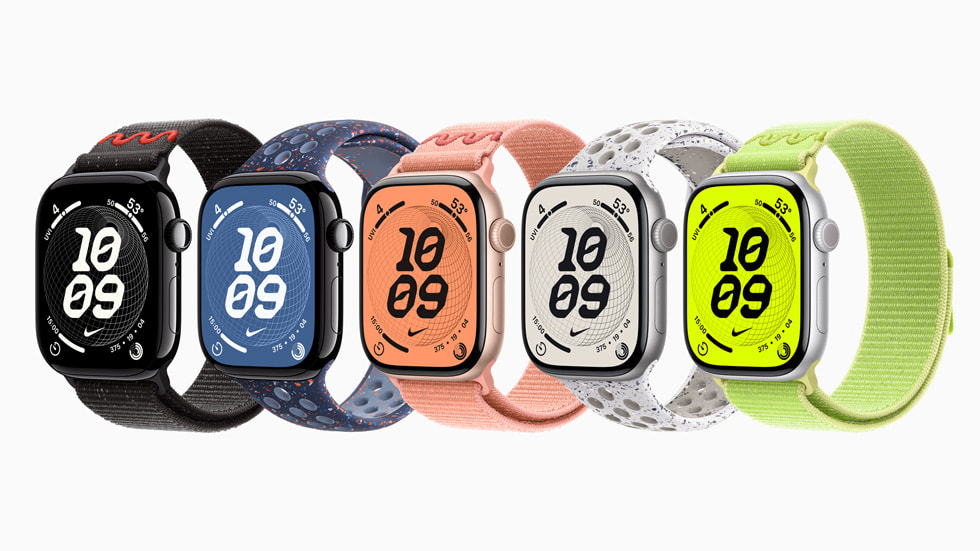 The new Apple Watch Nike band lineup.