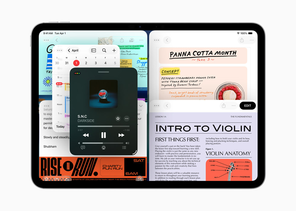 iPad Pro shows the new windowing system in iPadOS 26.