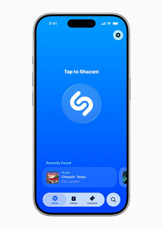 iPhone 17 Pro shows the Shazam app.