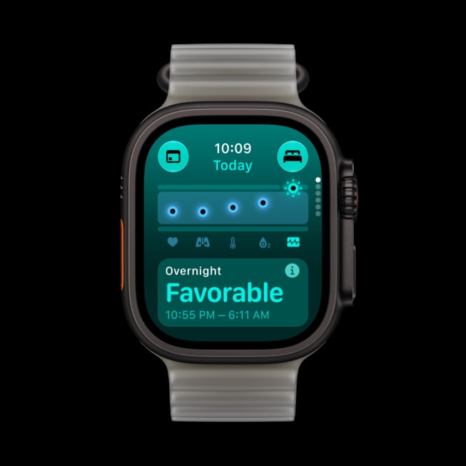 야간 활력 징후가 표시된 Apple Watch Ultra 4.