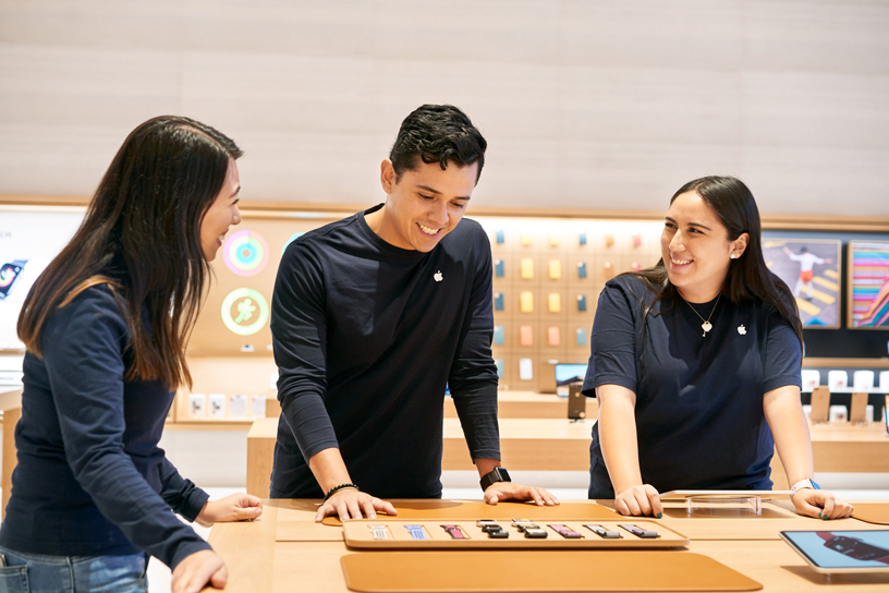 Team members at Apple Antara.