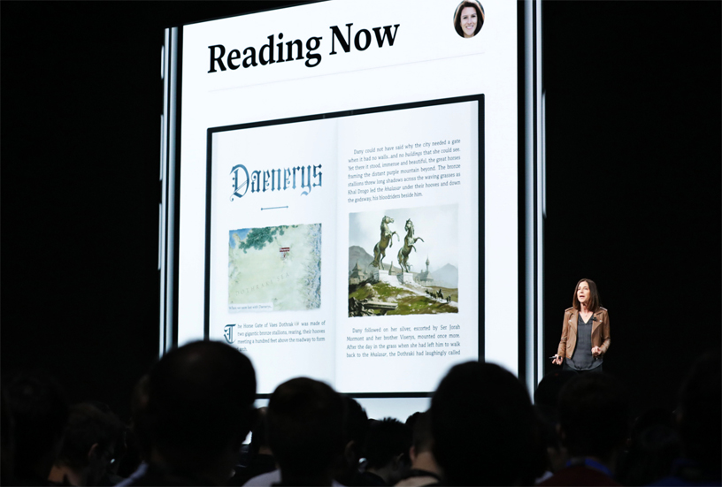 Susan Prescott on stage at WWDC 2018.