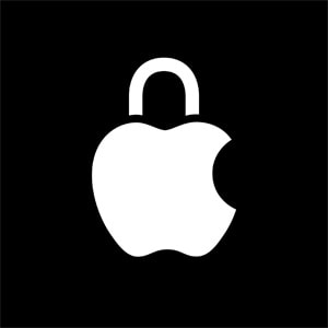 The Apple security logo designed to look like a lock.