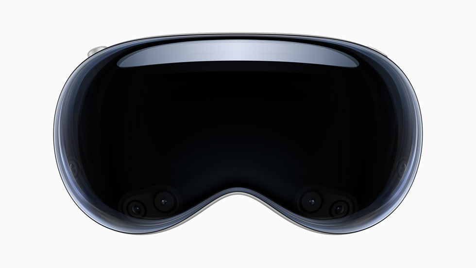 Acercamiento del dispositivo Apple Vision Pro.