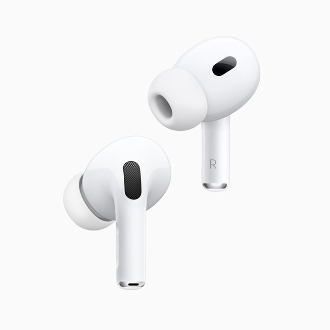 Le transducteur audio faible distorsion et l’amplificateur conçu sur mesure des AirPods Pro de deuxième génération.