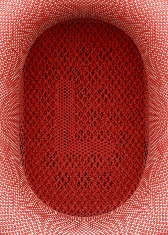 Close-up of AirPods Max ear cushion.