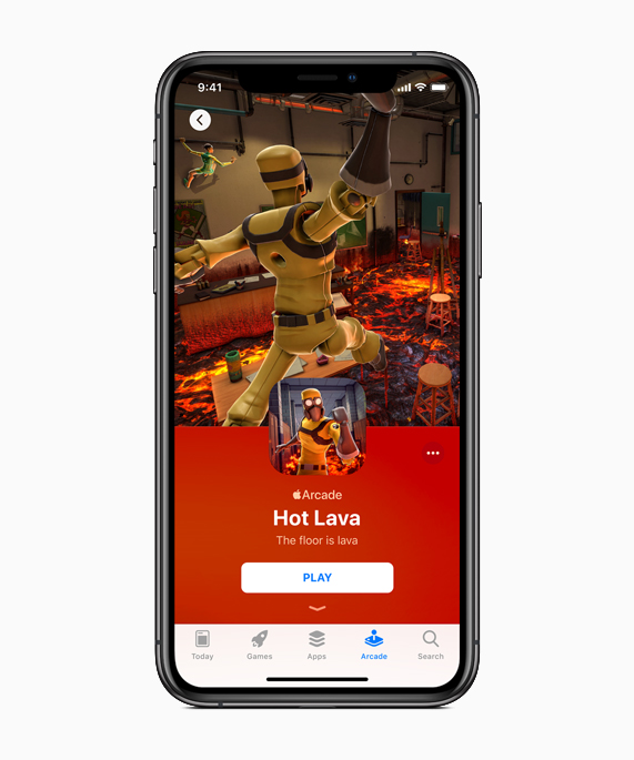 A still from the Hot Lava game on Apple Arcade.