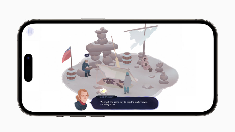 Une capture de Inua - A Story in Ice and Time, une app récompensée dans la catégorie Impact culturel.