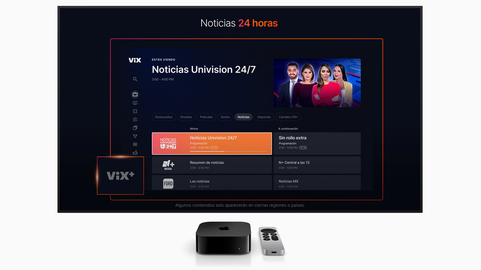 Une capture d’écran de ViX, app Apple TV de l’année.