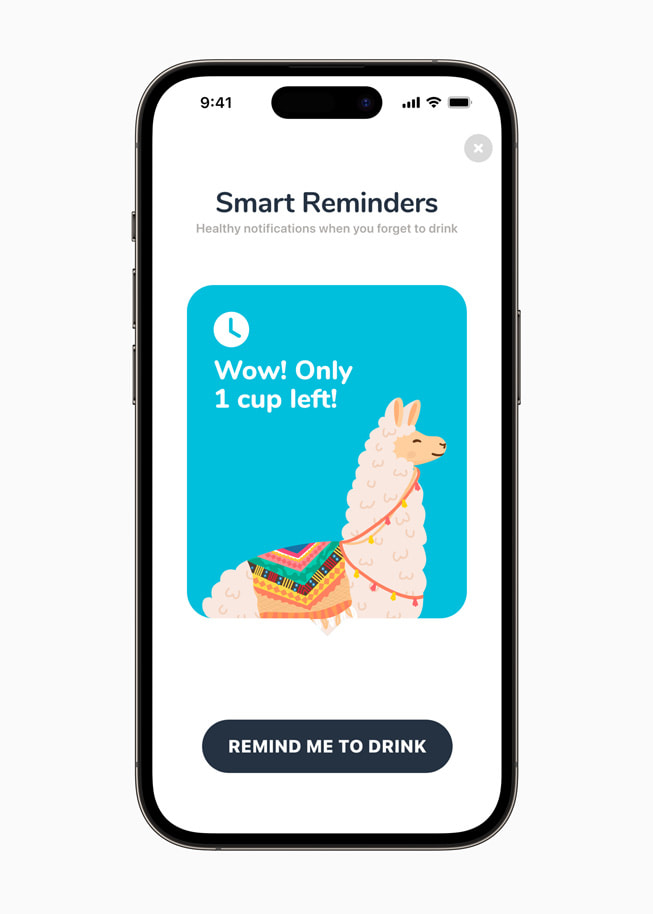 Une capture de Waterllama, une app récompensée dans la catégorie Impact culturel.