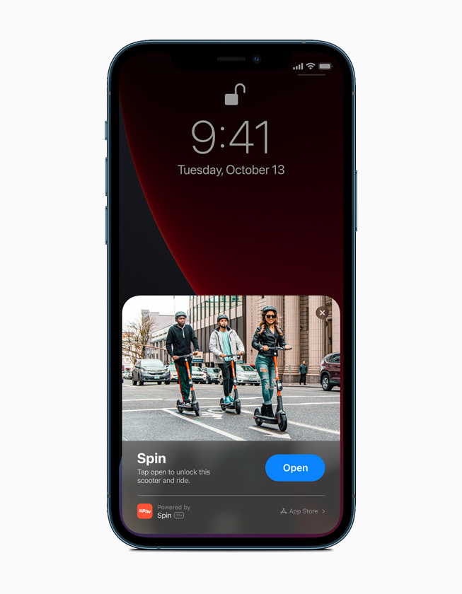 An App Clip displayed on iPhone 12 Pro.