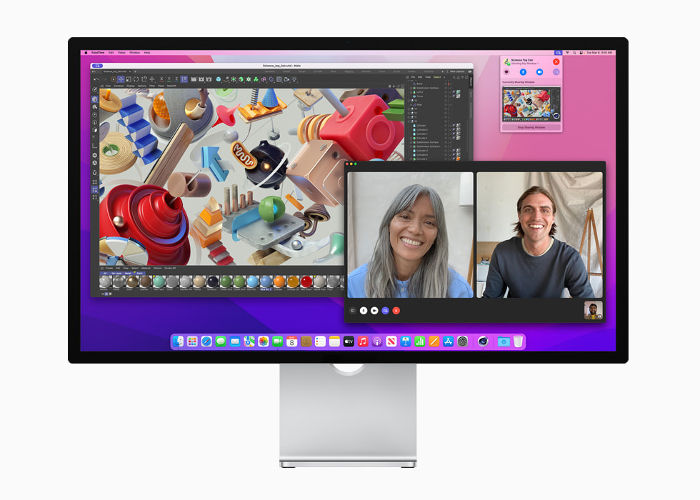 Mac Studio is shown with an array of open windows.