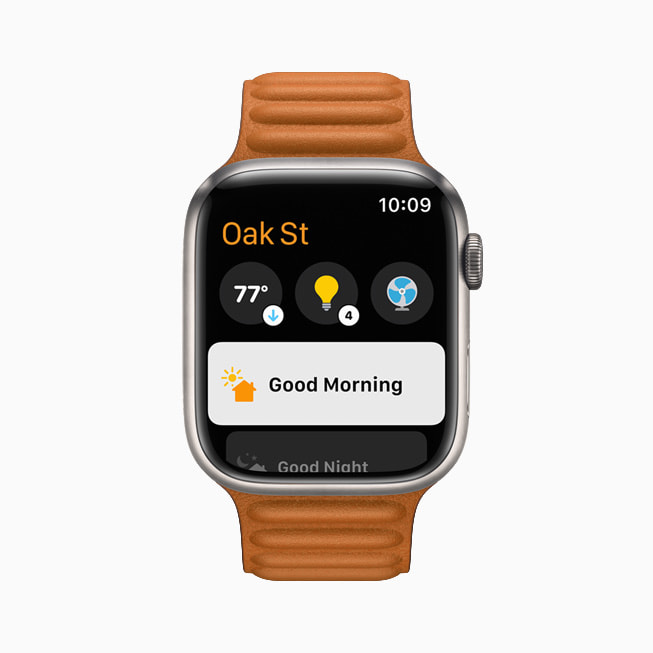 Car keys are shown on Apple Watch Series 7 inside Wallet.