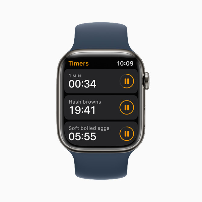 Apple Watch Series 7 shows Timers in watchOS 8.