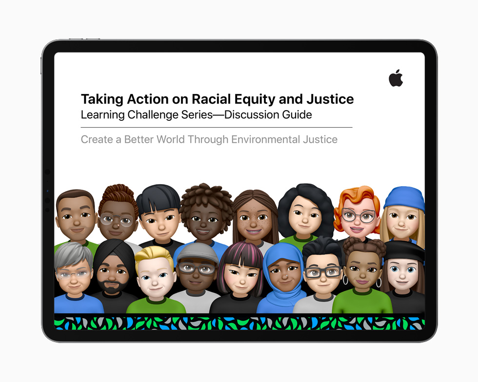 The “Create a Better World Through Environmental Justice” video challenge, displayed on iPad Pro.