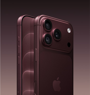 iPhone 18 Pro, culoare Roșu burgund, unghi lateral, exterior frontal parțial, ecran de la o margine la alta, buton Acțiune, butoane de volum sus/jos, iPhone 18 Pro, culoare Roșu burgund, unghi lateral, exterior spate complet, sistem de camere Pro Fusion de 48 MP, logo Apple în centru, buton lateral, buton Comenzi cameră