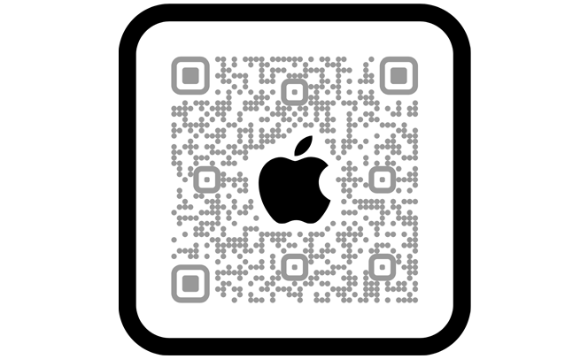Scan the QR code to shop in the Apple Store app.