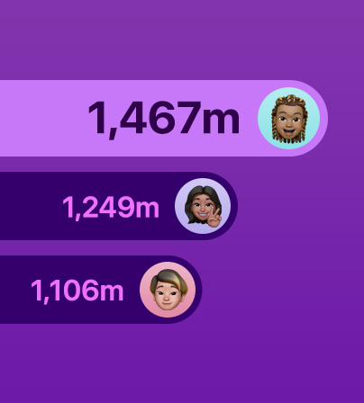 Apple Games’te arkadaşlar arasındaki bir meydan okumadan sonra Puan Sıralaması gösteriliyor