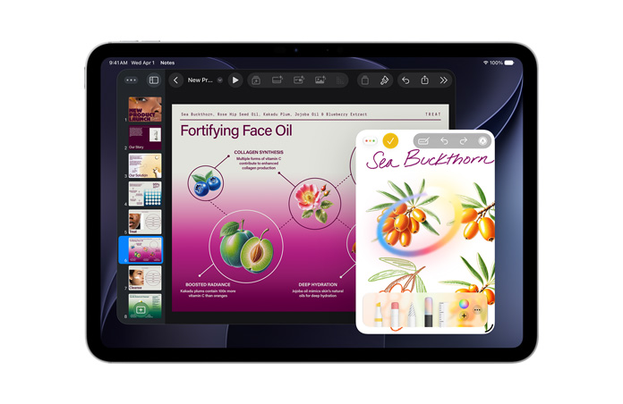 جهاز iPad يعرض عصا الصور السحرية وهي تحول رسماً تقريبياً إلى صور.