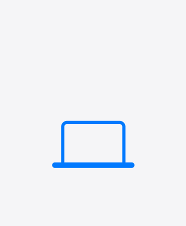 MacBook icon, blue