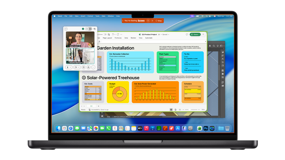 A Mac screen showing several open apps including Zoom and Excel.