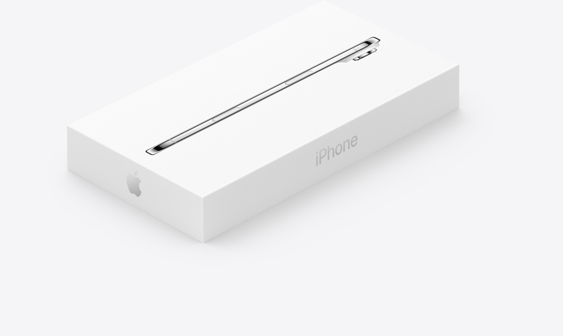 Beyaz renkte iPhone Air’in ambalaj kutusu, kapağında iPhone Air’in yandan dış görünümü, kapağın yan tarafında iPhone yazısı