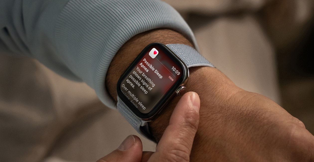 Apple Watch تعرض إشعار لعلامات "انقطاع نفس نومي محتمل."