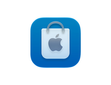 Apple Store uygulaması, alışveriş çantası simgesi, mavi
